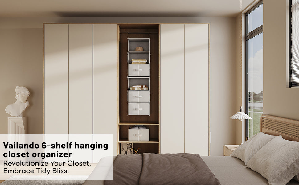 6-Shelf Hanging Closet Organizer