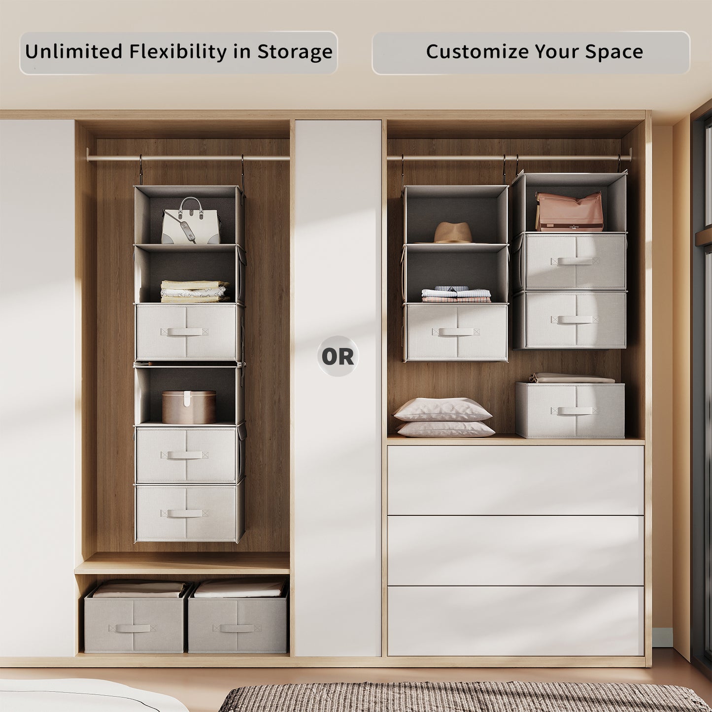 6-Shelf Hanging Closet Organizer