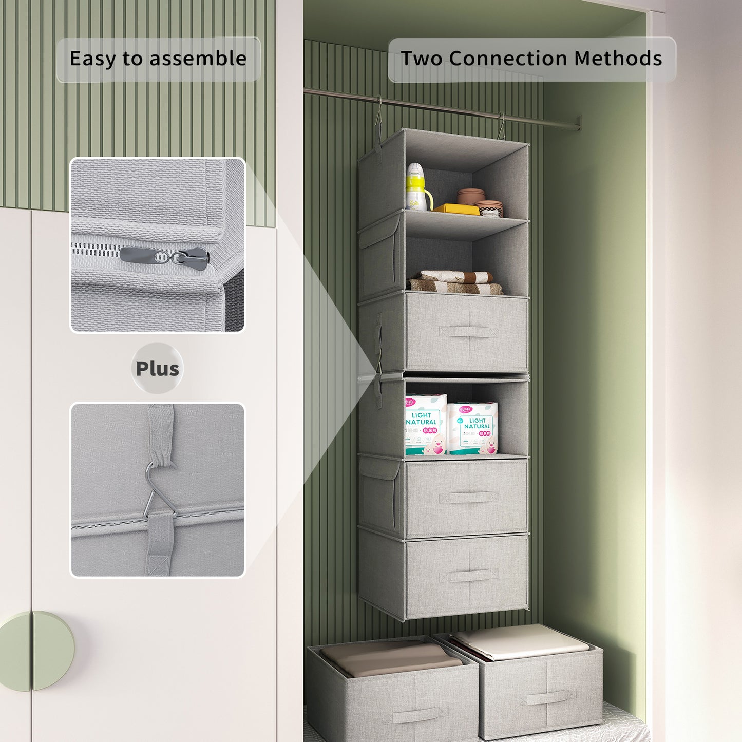 6-Shelf Hanging Closet Organizer