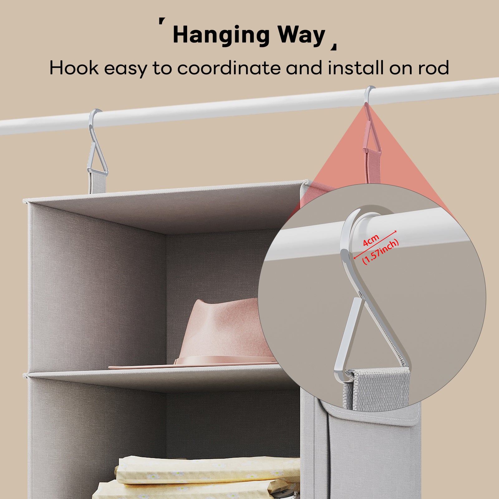 6-Shelf Hanging Closet Organizer