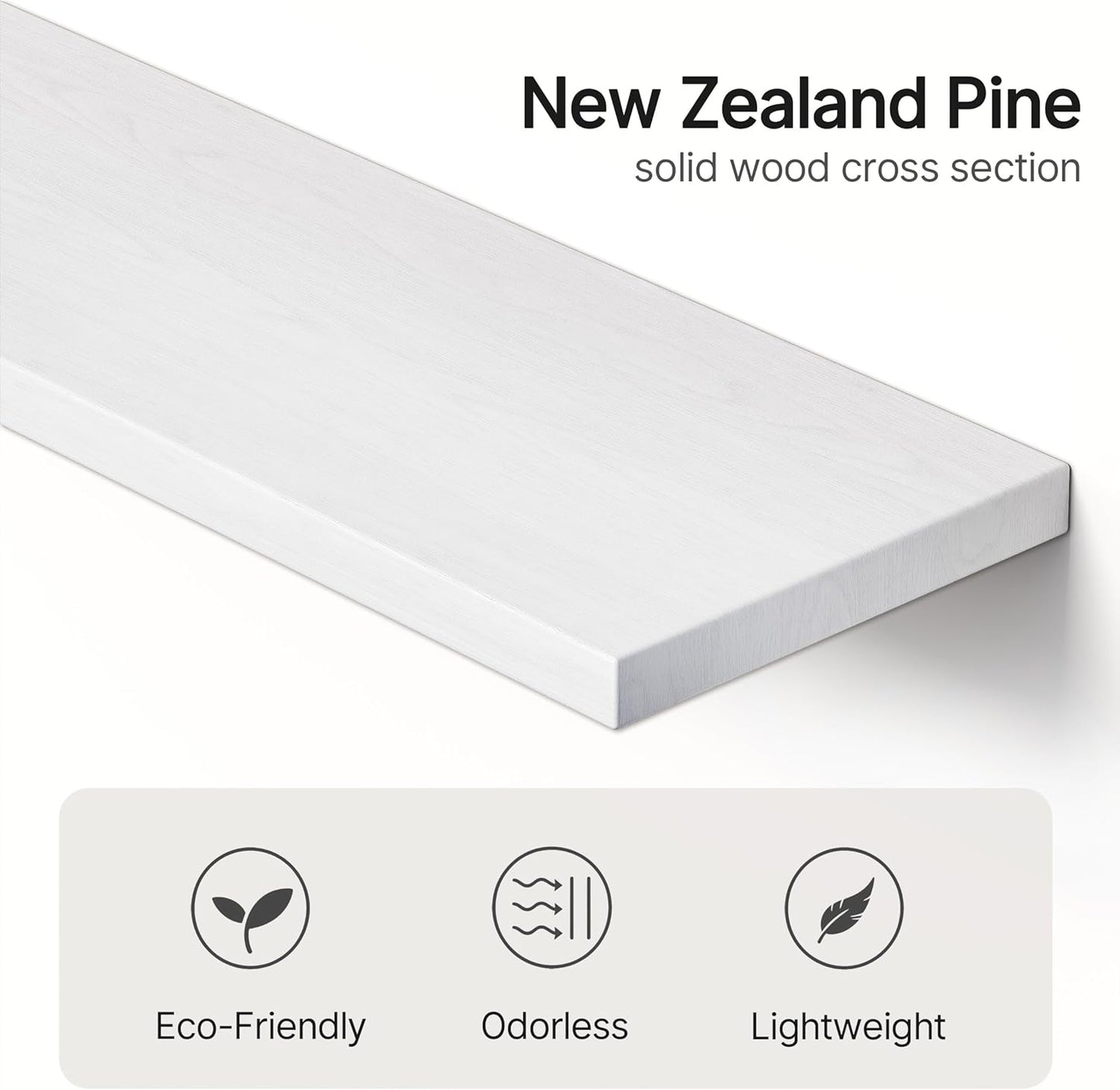 Vailando 700 wood floating wall shelves
