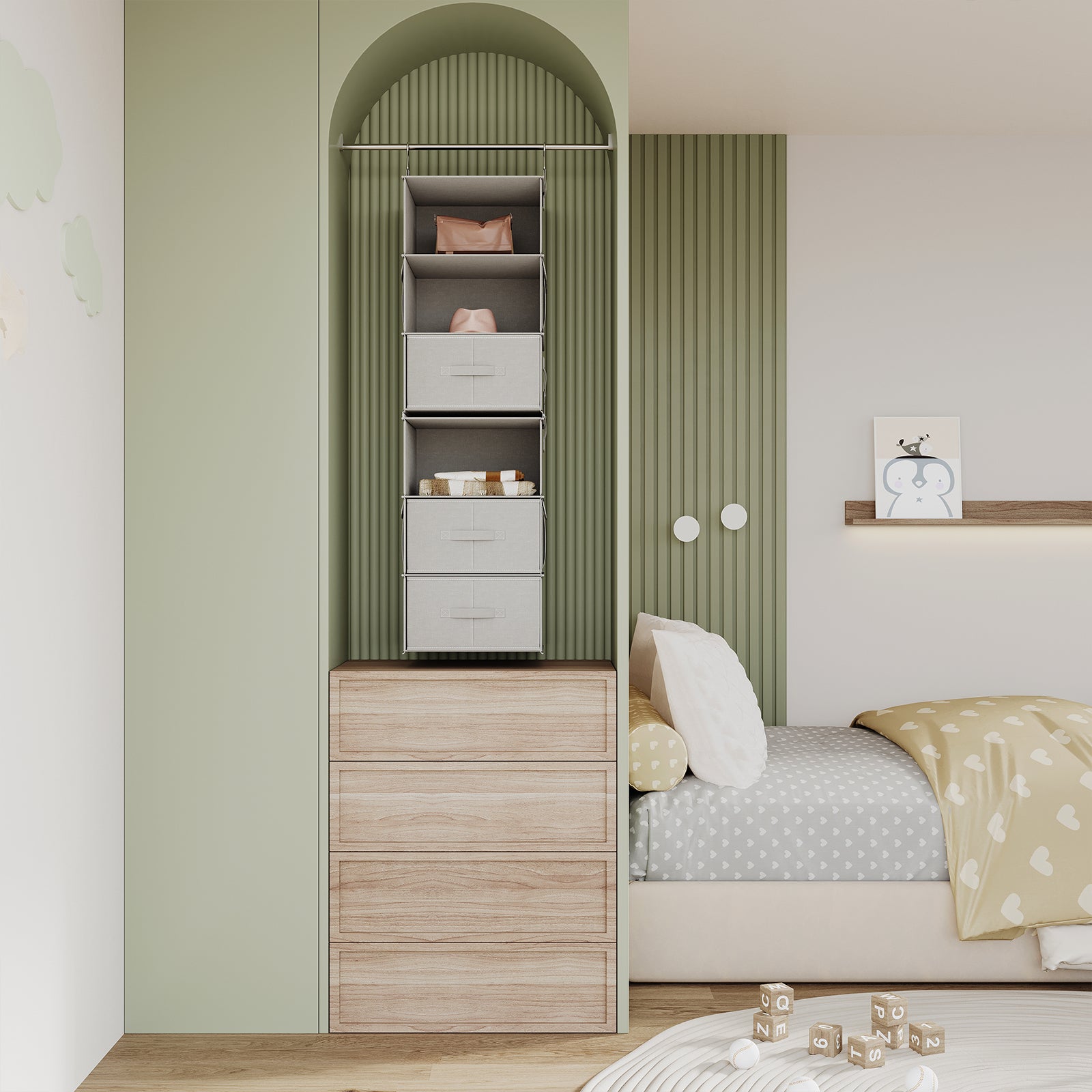 6-Shelf Hanging Closet Organizer