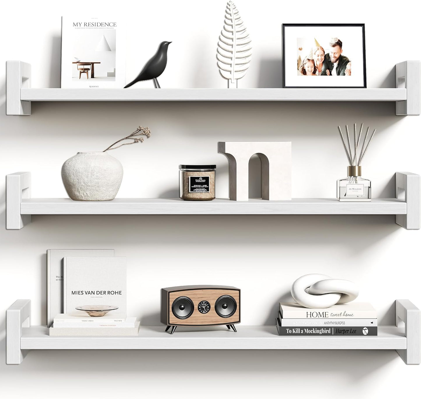 Vailando 700 wood floating wall shelves