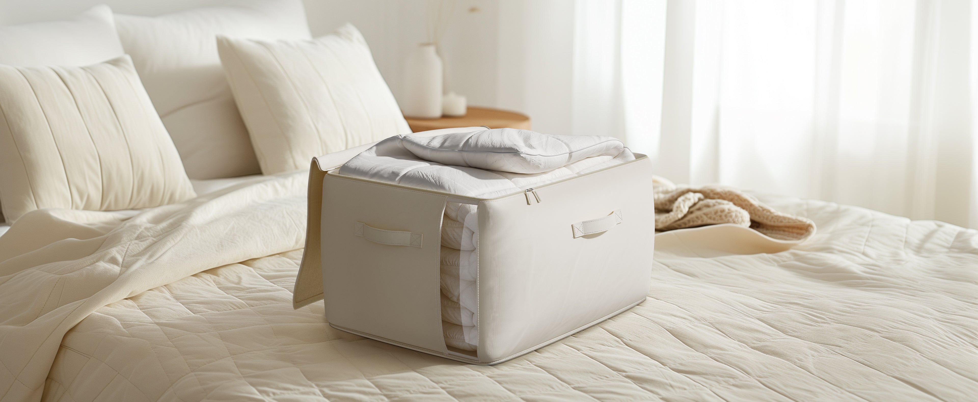 Large Canvas Comforter Storage Bags for Clothes Sweater