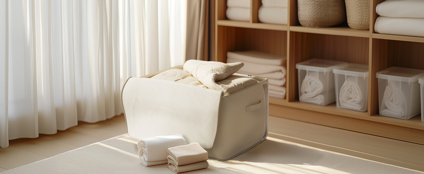 Large Canvas Comforter Storage Bags for Clothes Sweater