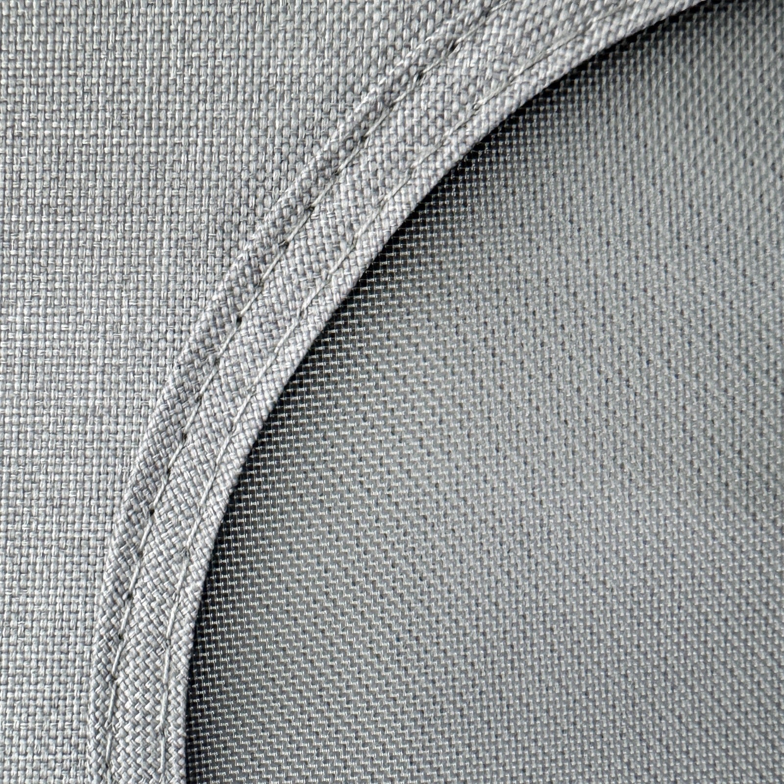 Clear window and fabric edge detail